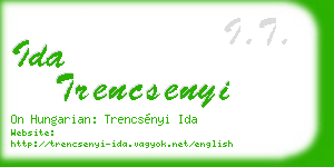 ida trencsenyi business card