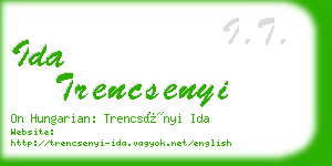 ida trencsenyi business card